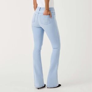 Spanx Flare Jeans Retro Light Wash Womens XL High Rise Pull On Denim